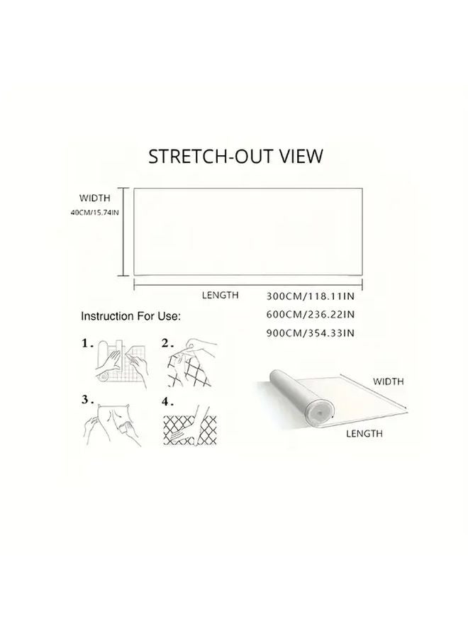 لون شاي الحليب خلفية أنيمي هندسية من الفينيل 40 سم × 600 سم غير لامعة قابلة للفصل سطح خشبي - Image 3